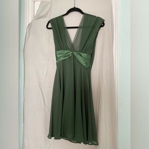 Green Cocktail Halter Dress